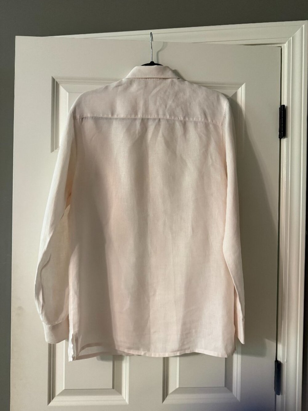 Loro Piana Pale Pink Silk Button-Down Shirt - Picture 2 of 3